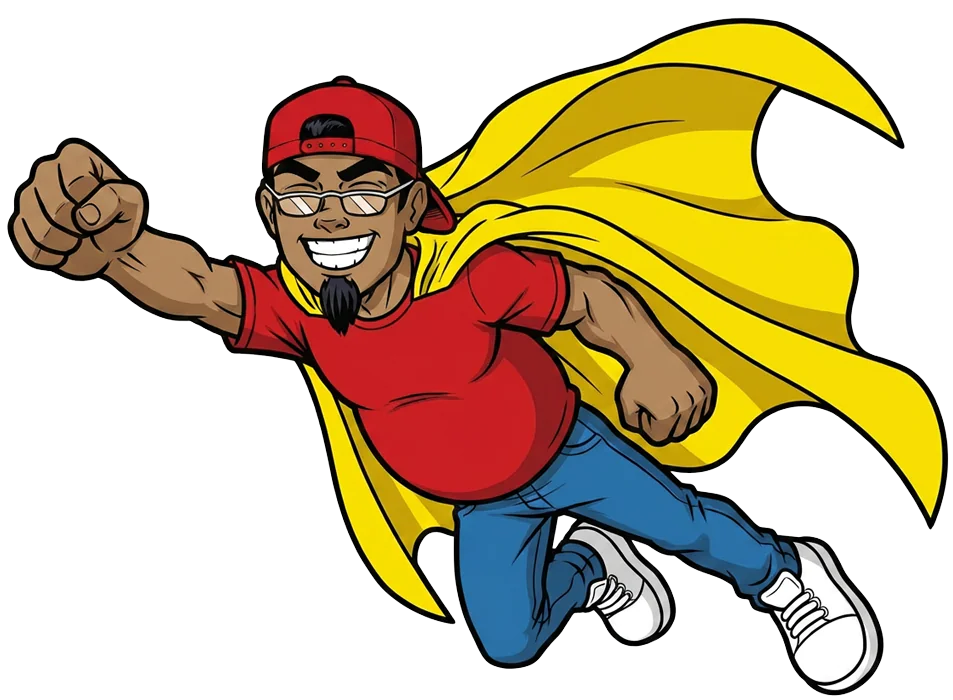 encomix productions superhero flying left