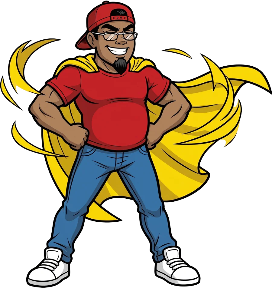 encomix super hero standing pose