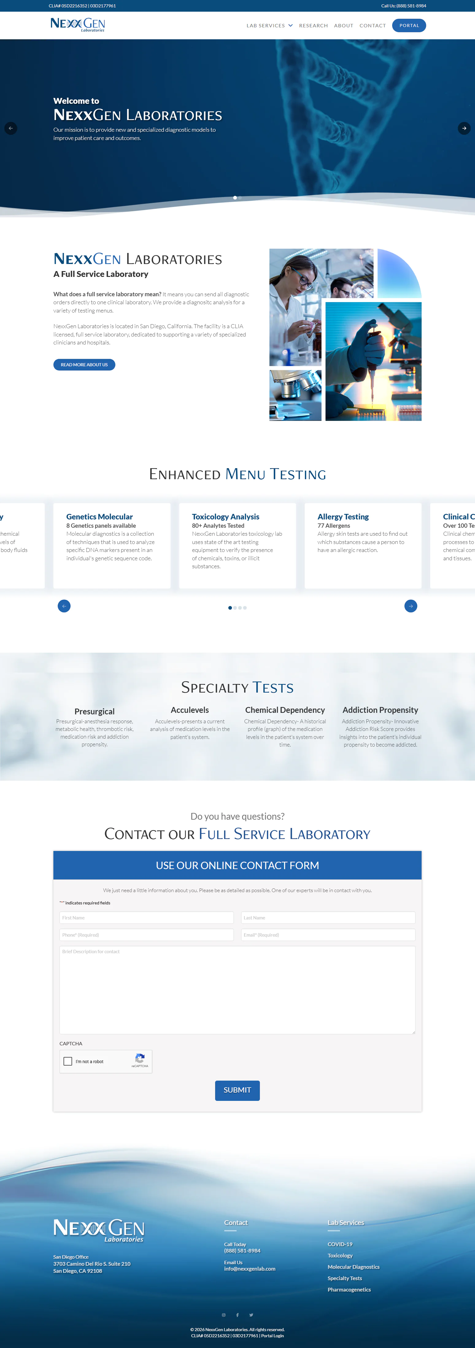 encomixprod webninja for hire Full Service Laboratory Located in San Diego California [nexxgenlaboratories.com]