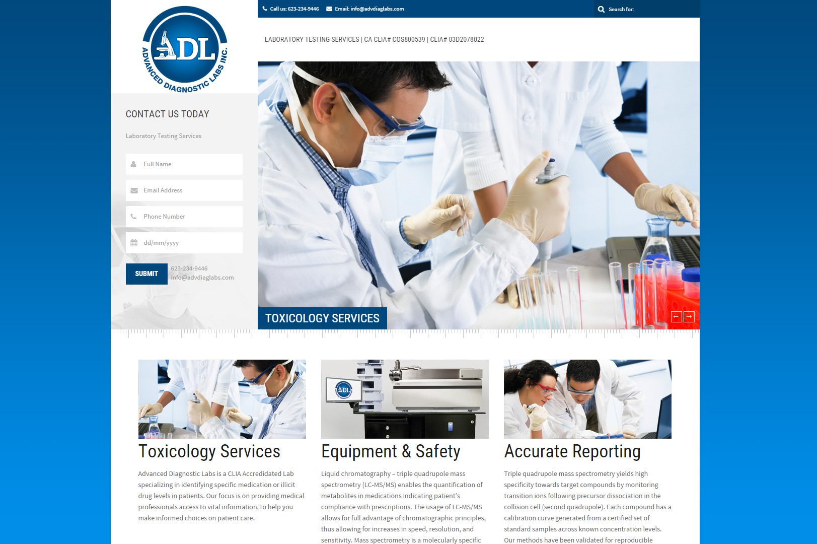 Advanced Diagnostic Website | Phoenix Website Design | Graphic, Print, Logo, and Website Design Solutions serving locally for Tempe Arizona and Phoenix Valley Cities