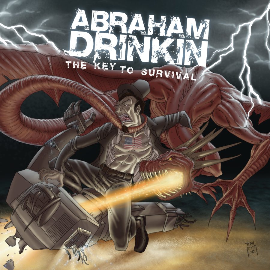 encomix webninja phoenix tempe graphic design cdfrontcoverabdrkn1 - Abraham Drinking CD Cover and Back Design