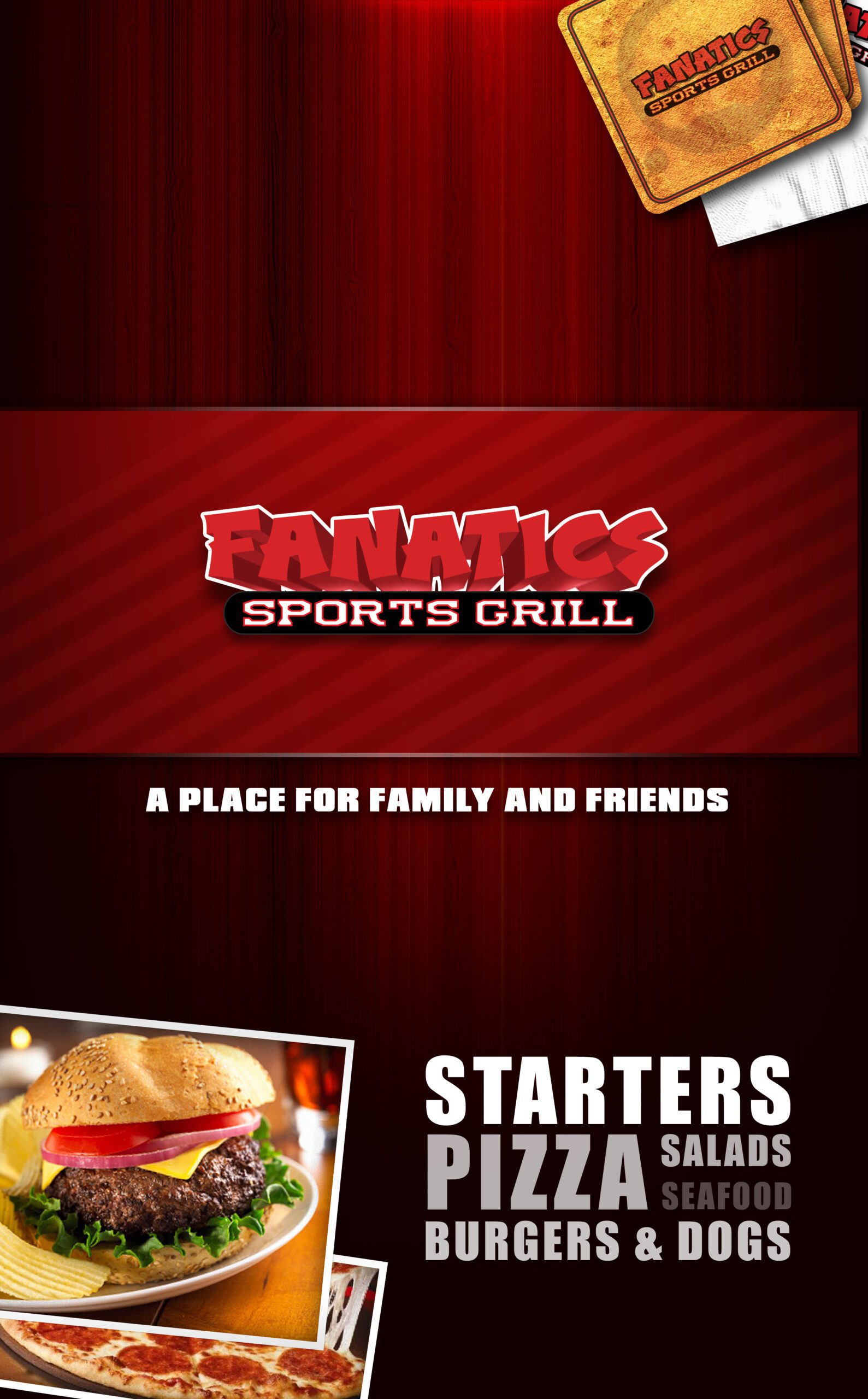 Fanatics Sports Grill Restaurant Marketing Package | Graphic Design | Graphic, Print, Logo, and Website Design Solutions serving locally for Tempe Arizona and Phoenix Valley Cities