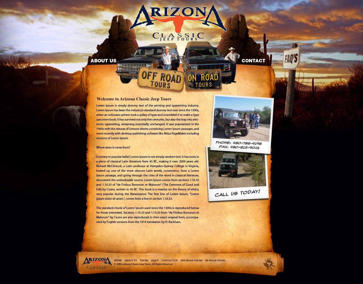 phoenix tempe encomix webninja website design arizona classic jeep tours - Arizona Classic Jeep Tours