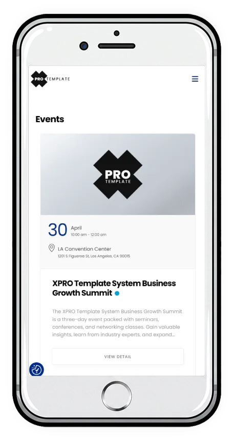 xprotemplate system mobile screenshot events seo meta schema